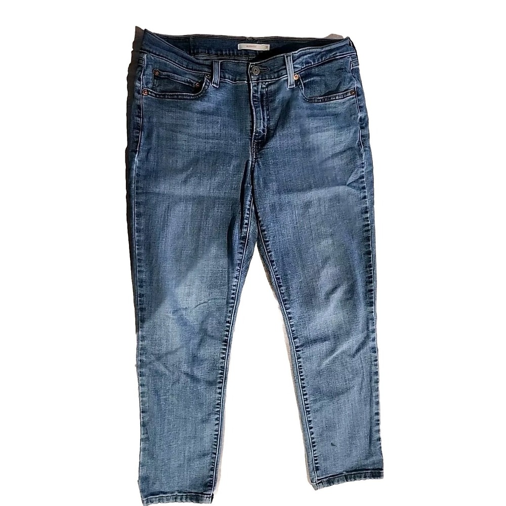 Levis Denim Jeans Womens Boyfriend W31 L27 Blue Medium Mid Rise